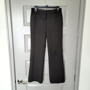 Express Design Studio Editor Bootcut Dress Brown Pinstriped Flare Leg Pants